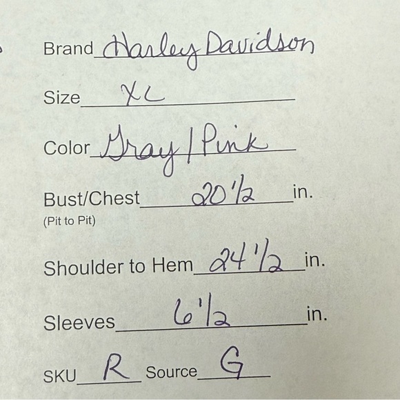 Harley Davidson Gray Pink Graphic Tee XL Women’s Biker Motorcycle T-Shirt - Picture 8 of 8